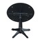 International Concepts Round 42 in Round Dual Drop Leaf Pedestal Table, 36.3 inH, Black, 42 W, 42 L, 36.3 in H, Wood K46-42DPT-27B-6B - alternate 7